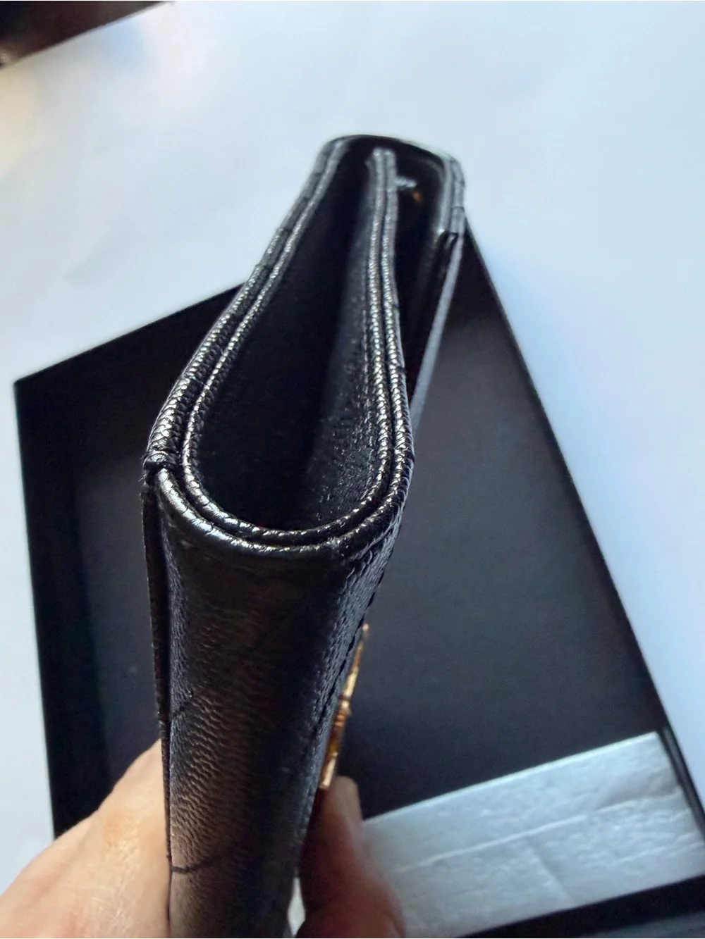 YSL Cassandre Matelasse Flap Pouch in Quilted Grain De Poudre Embossed Leather